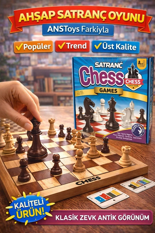 ANSTOYS AHŞAP SATRANÇ OYUNU